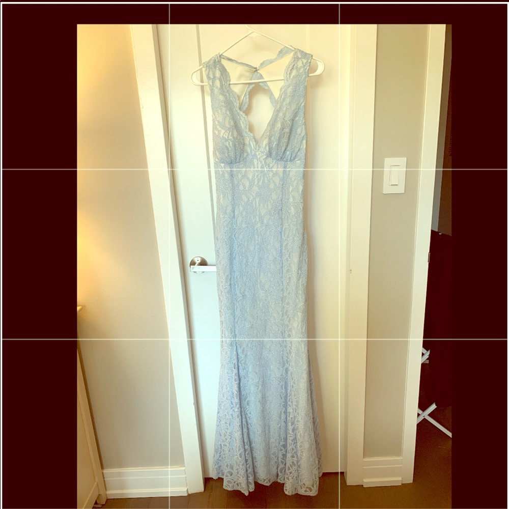 Baby blue prom dress